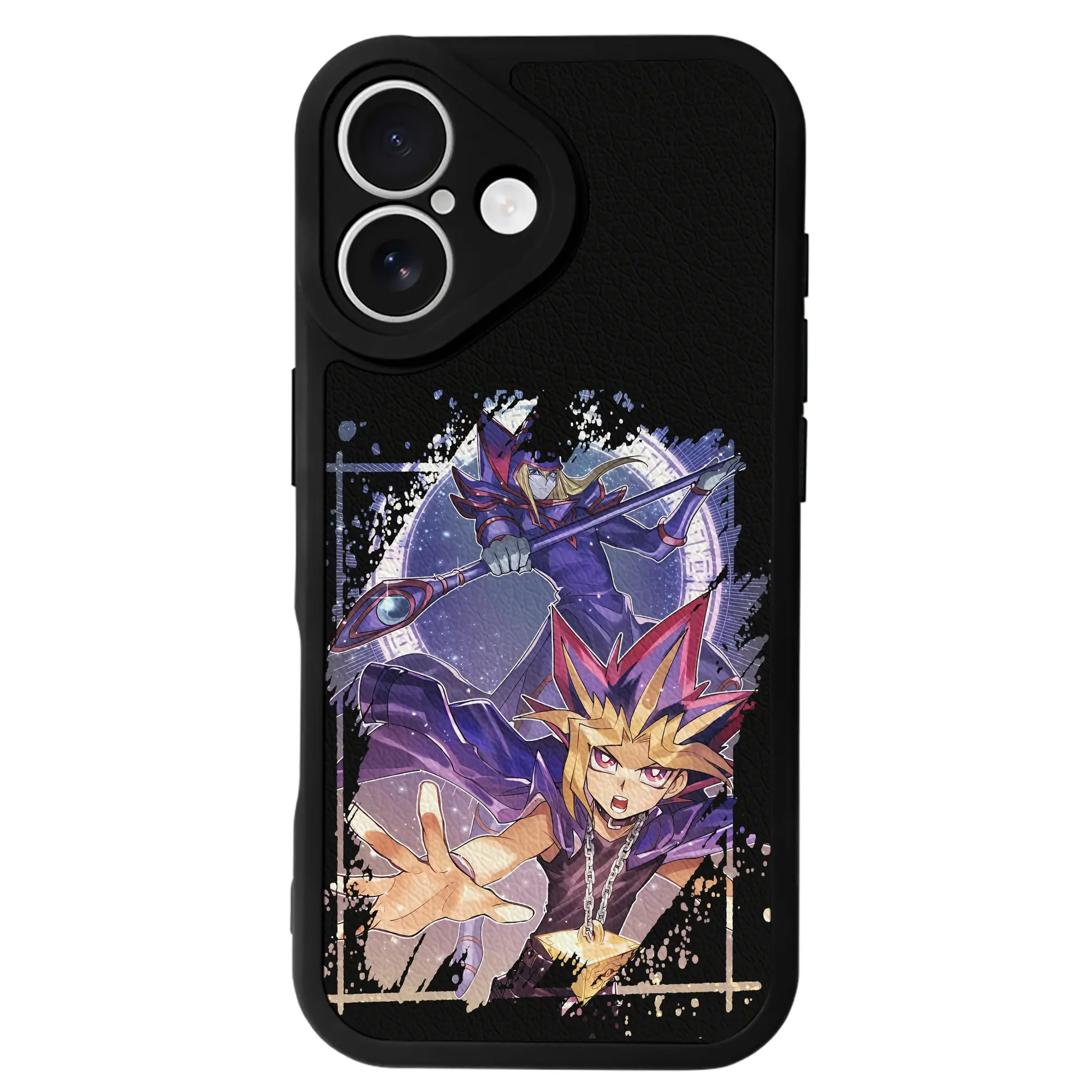 遊☆戯☆王 グッズ,武藤遊戯 - IPhone 16シリーズ対応 ・ シリコンスマホケース ・ レザー調 ・ 高精度フィット ・ 耐衝撃 ・ ワイヤレス充電対応 ・ 精密カット